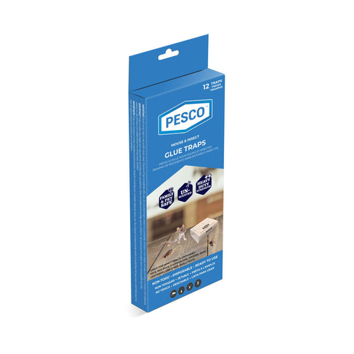 Image of Unscented 12 pack PESCO™ MOUSE & INSECT GLUE TRAP as a packaged product