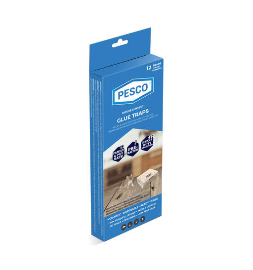 Image of Pre-baited 12-pack PESCO™ MOUSE & INSECT GLUE BOARDS as a packaged product