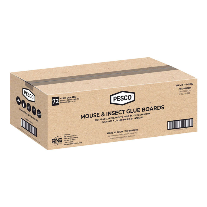 Image of Pre-baited 72-pack PESCO™ MOUSE & INSECT GLUE BOARDS as a packaged product